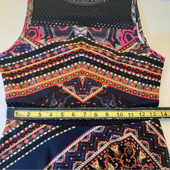 Fire Los Angeles Juniors Navy Blue Lace Sleeveless Skater Dress Size M Medium - Picture 9 of 10